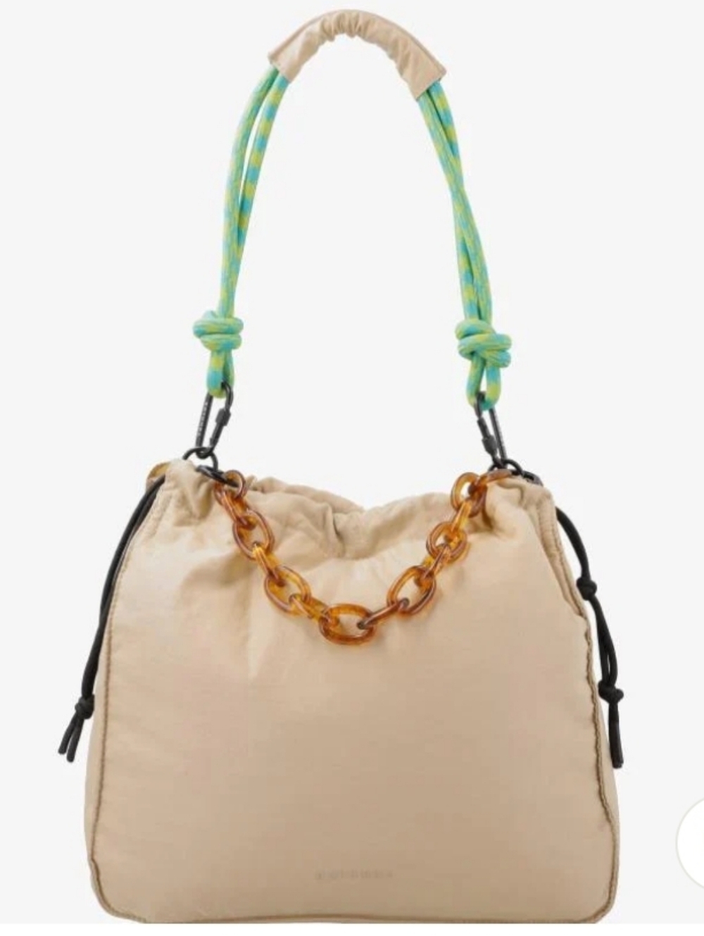 Rotunda Sant Hobo Bag in Beige With a Nylon Body and Interchangeable Handles